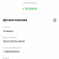 Пришли 15000 рублей
